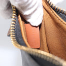 CELINE Accessory Pouch PVC Leather Brown Gold Tone Auth mr3085V-20