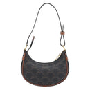 CELINE Accessory Pouch PVC Leather Brown Gold Tone Auth mr3085V-3