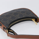 CELINE Accessory Pouch PVC Leather Brown Gold Tone Auth mr3085V-6