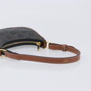 CELINE Accessory Pouch PVC Leather Brown Gold Tone Auth mr3085V-7