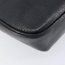 CELINE Shoulder Bag Leather Black Gold Tone Auth mr3087A-14