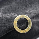 CELINE Shoulder Bag Leather Black Gold Tone Auth mr3087A-16