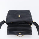 CELINE Shoulder Bag Leather Black Gold Tone Auth mr3087A-17