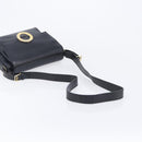 CELINE Shoulder Bag Leather Black Gold Tone Auth mr3087A-7