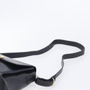 CELINE Shoulder Bag Leather Black Gold Tone Auth mr3087A-8
