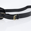 CELINE Shoulder Bag Leather Black Gold Tone Auth mr3087A-9