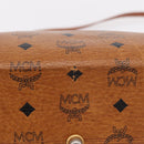 MCM Vicetos Hand Bag PVC Leather 2way Brown Gold Tone Auth mr3088-16