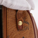 MCM Vicetos Hand Bag PVC Leather 2way Brown Gold Tone Auth mr3088-24