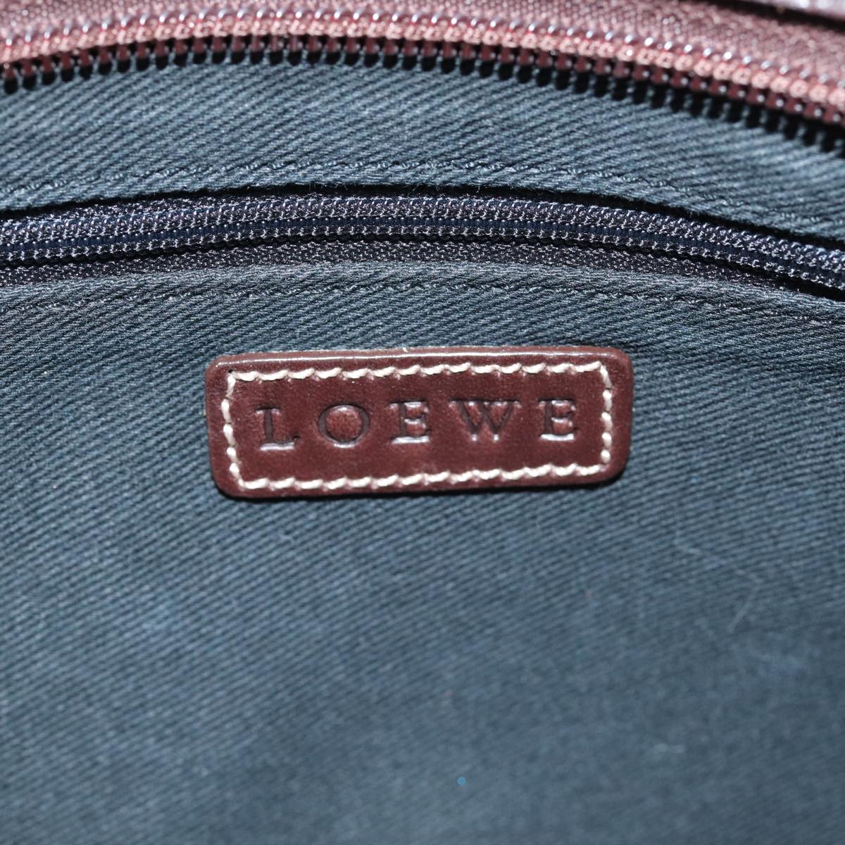 LOEWE Anagram Shoulder Bag Denim Blue Auth mr309