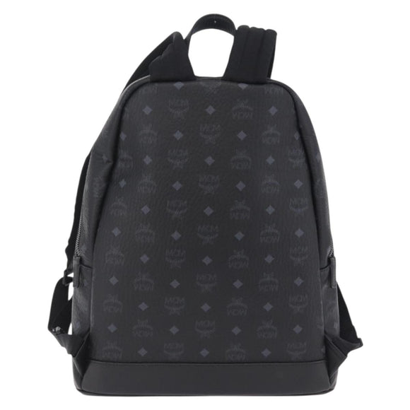 MCM Vicetos Backpack PVC Leather Black Auth mr3096A