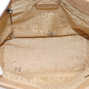 CHANEL Tote Bag Caviar Skin Beige Silver CC Auth mr3098-17