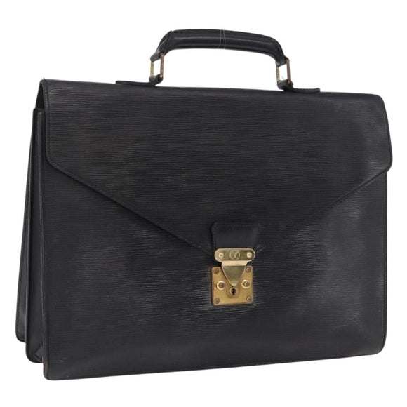 LOUIS VUITTON Epi Serviette Conseiller Briefcase Black M54422 LV Auth mr3099