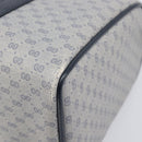 GUCCI Micro GG Sherry Line Hand Bag PVC Navy Gold Tone Auth mr3102-10