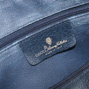 GUCCI Micro GG Sherry Line Hand Bag PVC Navy Gold Tone Auth mr3102-18
