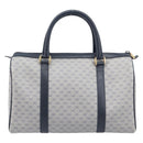GUCCI Micro GG Sherry Line Hand Bag PVC Navy Gold Tone Auth mr3102-3