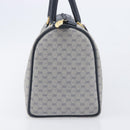 GUCCI Micro GG Sherry Line Hand Bag PVC Navy Gold Tone Auth mr3102-4