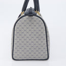 GUCCI Micro GG Sherry Line Hand Bag PVC Navy Gold Tone Auth mr3102-5