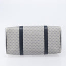 GUCCI Micro GG Sherry Line Hand Bag PVC Navy Gold Tone Auth mr3102-9