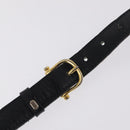 CELINE Hand Bag Leather Black Gold Tone Auth mr3107-14