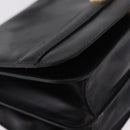 CELINE Hand Bag Leather Black Gold Tone Auth mr3107-19
