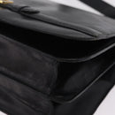 CELINE Hand Bag Leather Black Gold Tone Auth mr3107-17