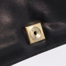 CELINE Hand Bag Leather Black Gold Tone Auth mr3107-23
