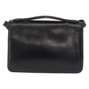 CELINE Hand Bag Leather Black Gold Tone Auth mr3107-4