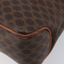 CELINE Macadam Shoulder Bag PVC Brown Gold Tone Auth mr3108A-12