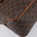 CELINE Macadam Shoulder Bag PVC Brown Gold Tone Auth mr3108A-13