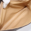 CELINE Macadam Shoulder Bag PVC Brown Gold Tone Auth mr3108A-25