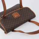CELINE Macadam Shoulder Bag PVC Brown Gold Tone Auth mr3108A-6