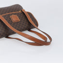 CELINE Macadam Shoulder Bag PVC Brown Gold Tone Auth mr3108A-7