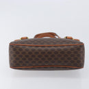 CELINE Macadam Shoulder Bag PVC Brown Gold Tone Auth mr3108A-9