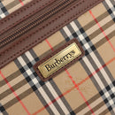 BURBERRY Nova Check Clutch Bag Canvas Beige Gold Tone Auth mr3110-14