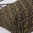 FENDI Zucca Canvas Tote Bag Brown 8BH025 Auth mr3111-16