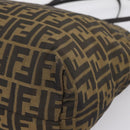 FENDI Zucca Canvas Tote Bag Brown 8BH025 Auth mr3111-17