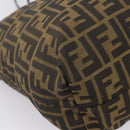 FENDI Zucca Canvas Tote Bag Brown 8BH025 Auth mr3111-13