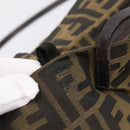 FENDI Zucca Canvas Tote Bag Brown 8BH025 Auth mr3111-16