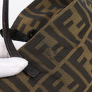 FENDI Zucca Canvas Tote Bag Brown 8BH025 Auth mr3111-19