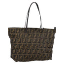 FENDI Zucca Canvas Tote Bag Brown 8BH025 Auth mr3111-1