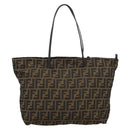 FENDI Zucca Canvas Tote Bag Brown 8BH025 Auth mr3111-2