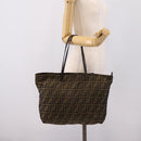 FENDI Zucca Canvas Tote Bag Brown 8BH025 Auth mr3111-26