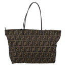 FENDI Zucca Canvas Tote Bag Brown 8BH025 Auth mr3111-3