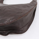 LOEWE Anagram Shoulder Bag Leather Brown Auth mr3113-10