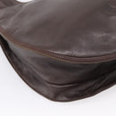 LOEWE Anagram Shoulder Bag Leather Brown Auth mr3113-11