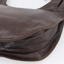 LOEWE Anagram Shoulder Bag Leather Brown Auth mr3113-12