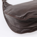 LOEWE Anagram Shoulder Bag Leather Brown Auth mr3113-13