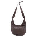 LOEWE Anagram Shoulder Bag Leather Brown Auth mr3113-3