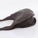 LOEWE Anagram Shoulder Bag Leather Brown Auth mr3113-4