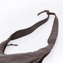 LOEWE Anagram Shoulder Bag Leather Brown Auth mr3113-8